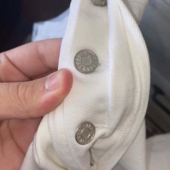 Agolde White Nico High Rise Slim Fit Jeans Contemporary Casual Coastal - Picture 11 of 15